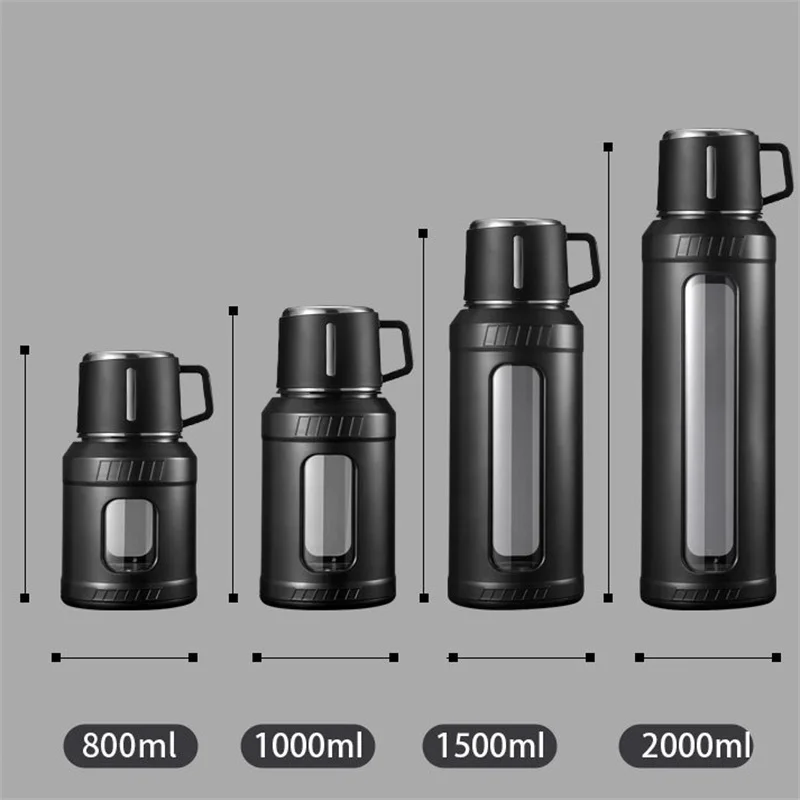 Große 2L Glas-Wasserflasche mi – Outdoor Sport Glass Water Bottle Bewertung und Preis